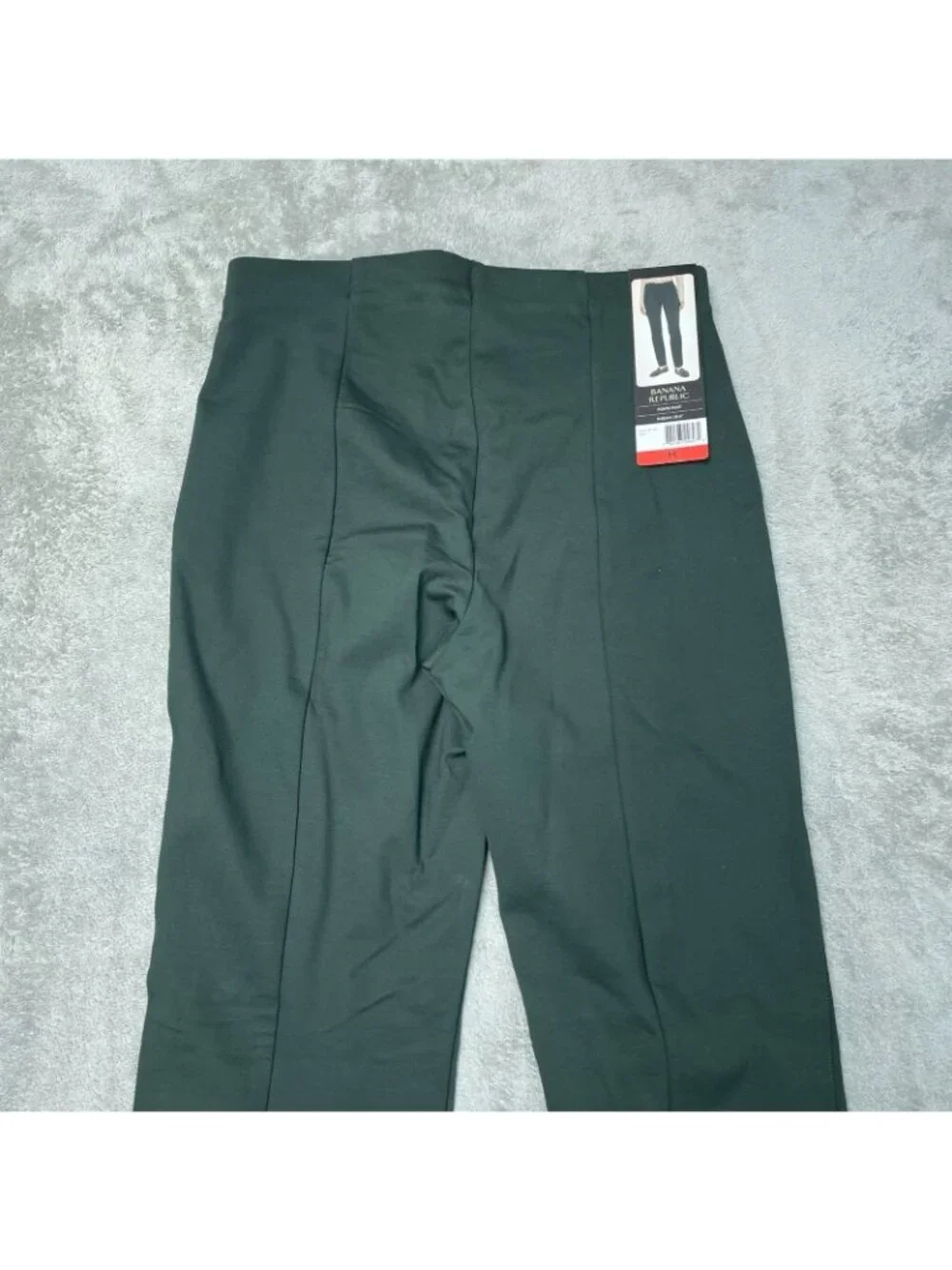 NWT Banana Republic Women's M Green Ponte Pants Slim Leg C0443